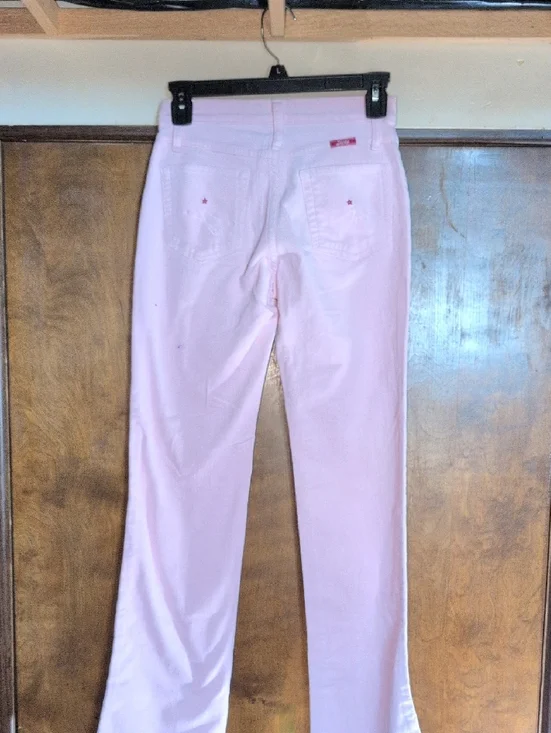 Jalate Corduroy Pastel Pink Flare Jeans Size 3/4 - Picture 6 of 8